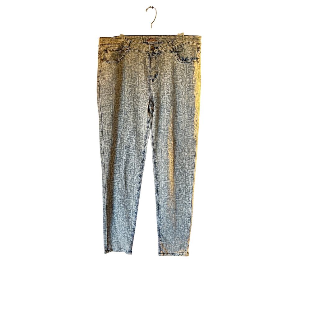 AQ Blue Denim Jeans Size 22 – Cotton Blend Stretch Slim Straight Leg